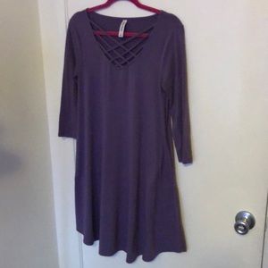 Super soft comfy purple dress / sexy chest detail